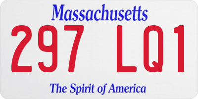 MA license plate 297LQ1