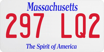 MA license plate 297LQ2