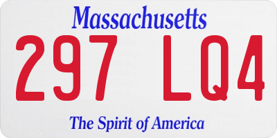 MA license plate 297LQ4