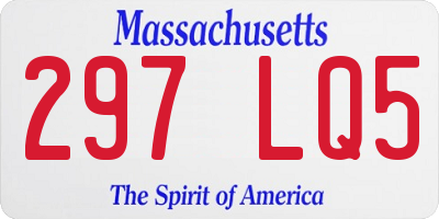 MA license plate 297LQ5