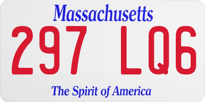MA license plate 297LQ6