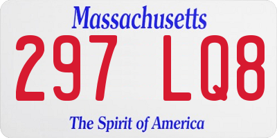 MA license plate 297LQ8