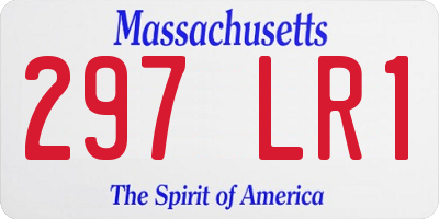 MA license plate 297LR1