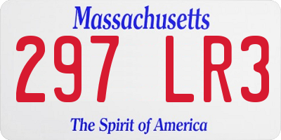 MA license plate 297LR3