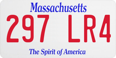 MA license plate 297LR4