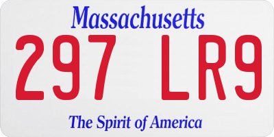 MA license plate 297LR9