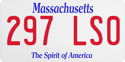 MA license plate 297LS0