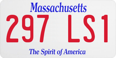 MA license plate 297LS1