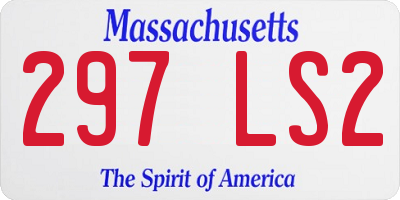 MA license plate 297LS2