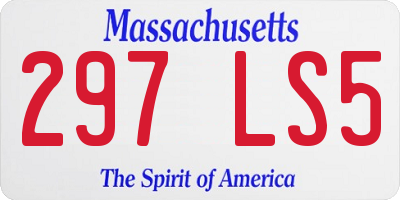 MA license plate 297LS5