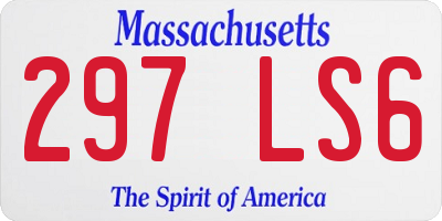 MA license plate 297LS6