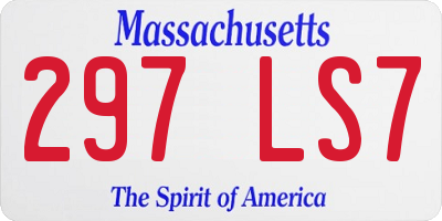 MA license plate 297LS7