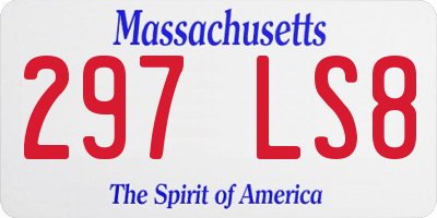 MA license plate 297LS8