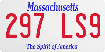 MA license plate 297LS9