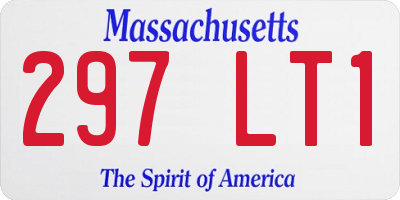 MA license plate 297LT1