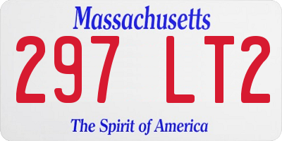 MA license plate 297LT2