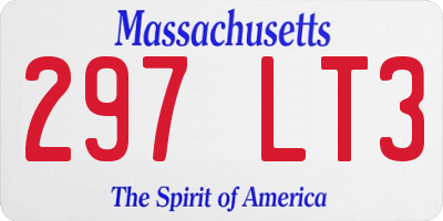 MA license plate 297LT3