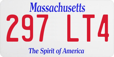 MA license plate 297LT4