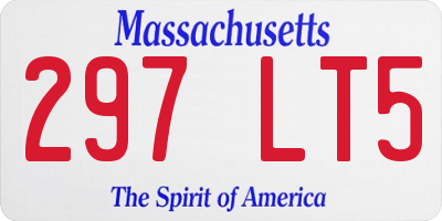 MA license plate 297LT5