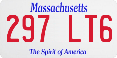 MA license plate 297LT6