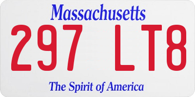 MA license plate 297LT8
