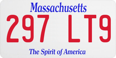 MA license plate 297LT9
