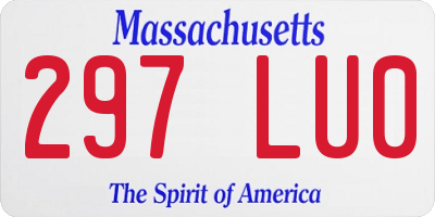 MA license plate 297LU0