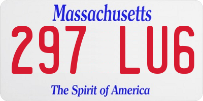 MA license plate 297LU6