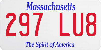 MA license plate 297LU8