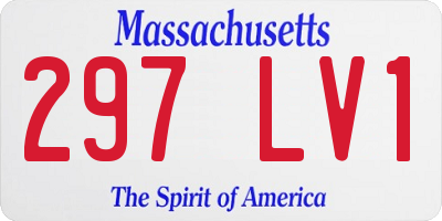 MA license plate 297LV1