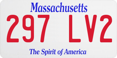 MA license plate 297LV2