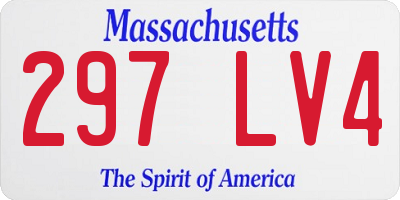 MA license plate 297LV4