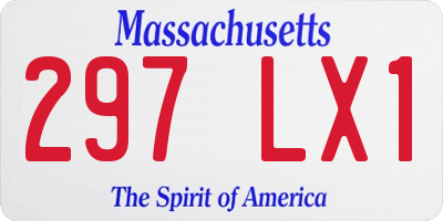 MA license plate 297LX1