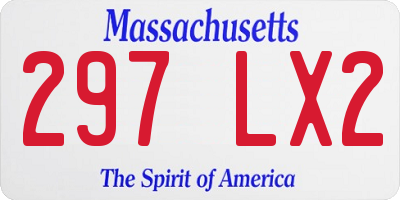 MA license plate 297LX2