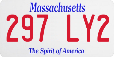 MA license plate 297LY2