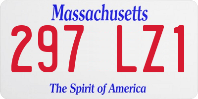 MA license plate 297LZ1