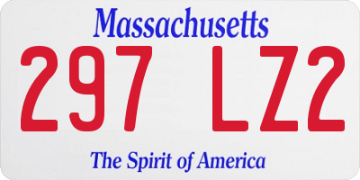 MA license plate 297LZ2
