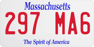 MA license plate 297MA6
