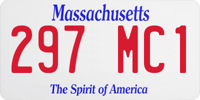 MA license plate 297MC1