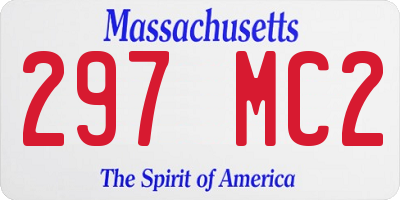 MA license plate 297MC2