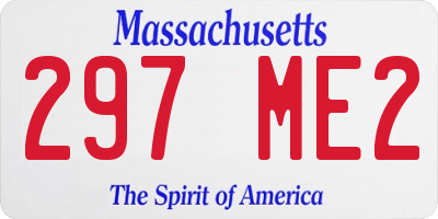 MA license plate 297ME2