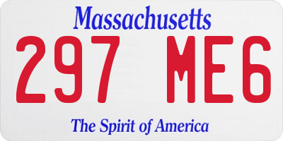 MA license plate 297ME6