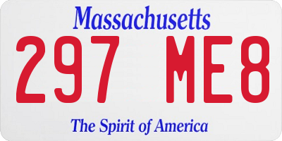 MA license plate 297ME8