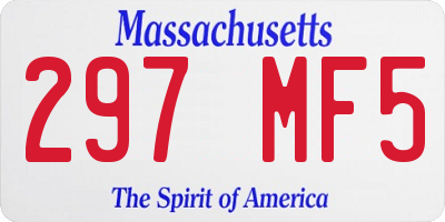 MA license plate 297MF5