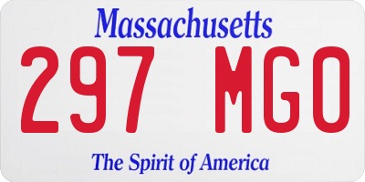 MA license plate 297MG0