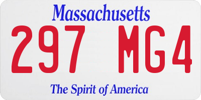 MA license plate 297MG4