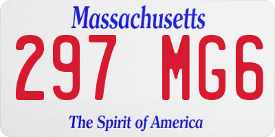 MA license plate 297MG6
