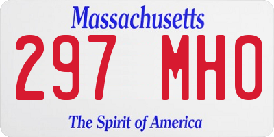 MA license plate 297MH0