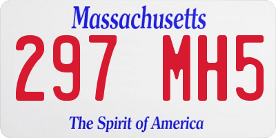 MA license plate 297MH5