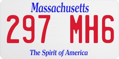 MA license plate 297MH6